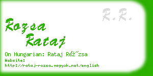 rozsa rataj business card